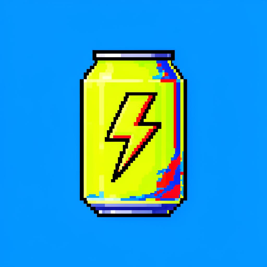ZAPFIZZ pixel-art can with lightning bolt